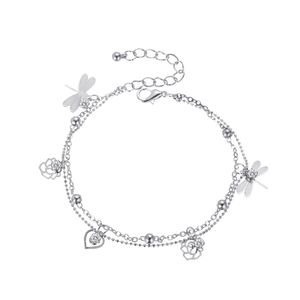 Bracelets de cheville nouveau pied bijoux Sier cheville lien chaîne pour femmes fille Bracelets mode vente en gros livraison directe Dhn57