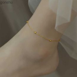 Anklettes Nymphe Anklet Garnet 14k Gold plaqued Chain Original fait à la main