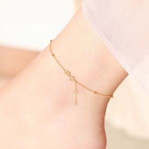 Enkelen nimf echt 18k gouden enkelband pure au750 gele witte rosé goud fijne sieraden voor vrouwen luxe geschenk J500 230816