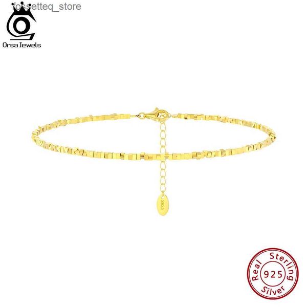 Anklets Orsa Jewels 14K Gold 925 Sterling Silver Nugget Cadine Anklets para mujeres Fashion Foot Strs Jewelry Strs Strs SA57 L46