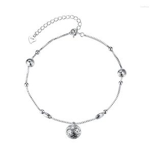 Anklets Real 925 Sterling Silver Hollowed Bell hanger Anklet Bracelet verkopen luxe ontwerper vrouw