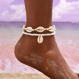 Bracelets de résine de résine Naturel Shell Fashion White Collier Chaîne de jambes Summer