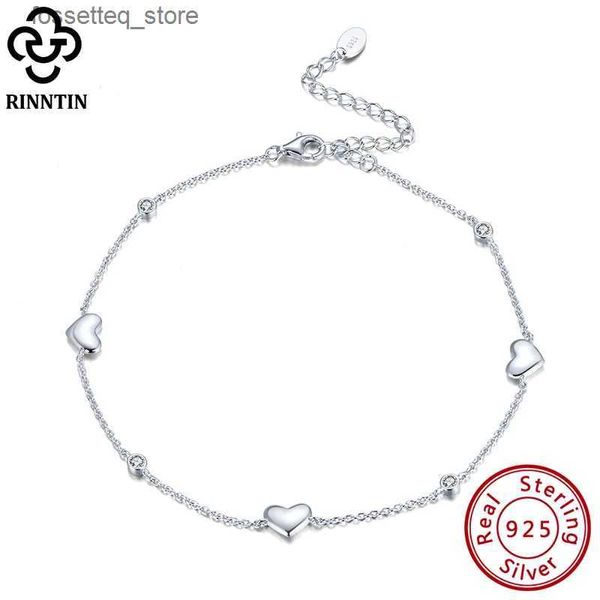 Anucos Rinntin 925 STERLING SILELELLE Heart. Diseñó joyas para mujeres 22+5cm Regalo de aniversario de circonía AAAA para niñas TSA01 L46