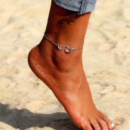 Ankjes Roxi S925 Sterling Silver Summer Beach Ankle Chain Sexy Jewelry Tobilleras Mujer Wave-Design voor vrouwen 925