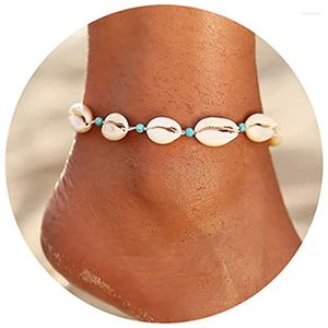 Anklets Seaside Beach Rsort Syle Handgemaakte kralen Kleine Niche Design Shell Simple Fashion veelzijdige dames weef alleen mooie enkelband