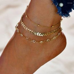 Bracelets de cheville brillants brillance de la cheville bijoux bijoux bijoux minimaliste élégant plage nus des sandales aux pieds nus pour femmes