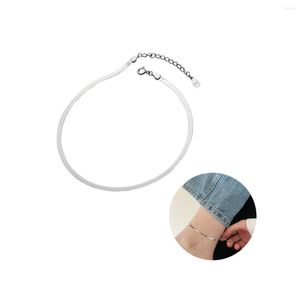 Enkelbanden zilver 925 slangenketen unisex hypoallergeen verstelbare enkelarmbanden stevige boho strandvoet sieraden accessoires cadeau