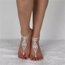 Enkelbanden eenvoudige modieuze Boheemse voetaccessoires dames op blote voeten sandalen enkel ketting teen keten juwelen accessoires 230823