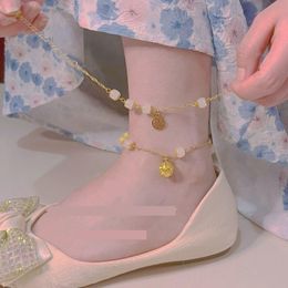 Bracelets de cheville étape par Bestie pieds chaîne nue cloche cheville femme 2022 bénédiction mot livraison directe Othls