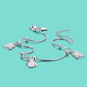 Enkelbanden zomer zilveren ketting 925 echte sterling enkelband schattige kikker hanger dames charme body sieraden enkelarmband