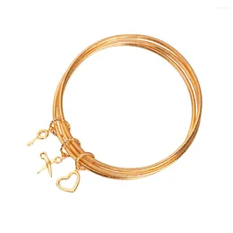 Bracelets de cheville Bracelet fin Multi anneau mode femme Bracelets femmes bracelets plaqué or nacré givré