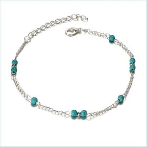 Ankjes unieke turquoise kralen Anklet souvenir enkel armband sier strandvoet ketens sieraden snel nieuw verkopen 528 t2 drop levering 2021 dhllb