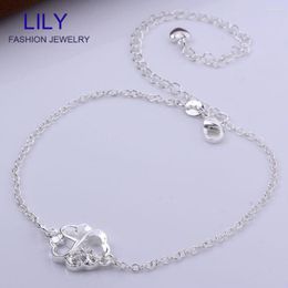 Enkelbanden groothandel-A030 ontwerp sterling zilveren sieraden voeten armband delicate grote stock handgemaakte strass anklet