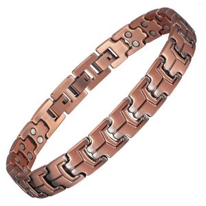 Bracelets de Cheville Wollet Cuivre Magnétique 26cm/12mm Bracelets de Cheville Joli Cadeau Tendance Pour Homme Fête des Pères