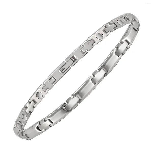 Bracelets de cheville Wollet cheville magnétique pour femmes hommes en acier inoxydable magnétique bracelets de cheville bijoux cadeau