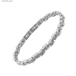 Bracelets de cheville Wollet en acier inoxydable cheville magnétique pour les femmes avec des aimants pour les femmes 24 cm / 5,5 mm L46