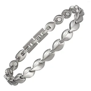 Bracelets de cheville Wollet Bracelet de cheville magnétique en acier inoxydable pour femmes avec aimants bijoux cadeau