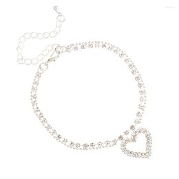 Enkelbanden YFJEWE Voor Vrouw Sandalen Op Het Been Ketting Voet Sieraden Vrouwen Enkel Zomer Strand Hartvormige Charm Rope String a008