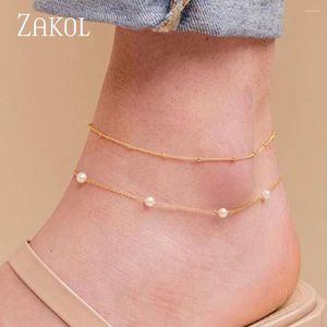 Chevilles Zakol Bohemia Chaîne mince sexy pour les femmes SÉMAUX Sandales aux pieds nus accessoires en gros en gros