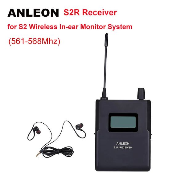 Récepteur Anleon S2 pour le système de moniteur intra-auriculaire S2 sans fil 863-865 / 670-680 / 526-535 / 561-568MHz IEM UHF Surveillance Earphone 240411