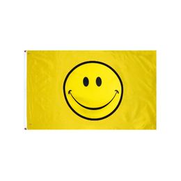 3x5 voet gele smileyvlag - Happy Face-vlaggen polyester