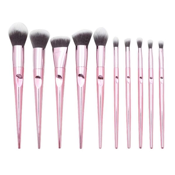 10 pcs série humide et sauvage pinceau de maquillage main pouce poignée ensemble de pinceaux outils de beauté pinceaux de fond de teint ensemble de pinceaux multifonctions