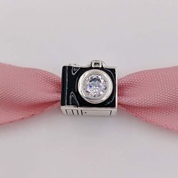 925 Berles en argent sterling charme d'adaptation des bracelets de bijoux de style pandora européen 791709CZ Voyage de la caméra Annajewel