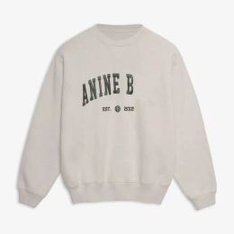 Annes Bing Femmes Desginer Mode Classique Sweat À Capuche En Coton Sweat Nouvelle Lettre Brodée Lâche Pull En Molleton Col Rond Sweats À Capuche AB Sweat À Capuche