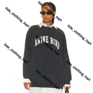 Annies Bing Sweator Sweatshirts Aninebing Black Aninebing Sport Classic Letter Cotton Pullover Jumper Casual Ab Hoodie Femmes Anine Bung Sweat à sweat à sweat à capuche 16 16