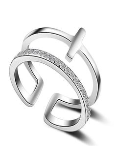 Bagues d'anniversaire en zircone cubique pour femmes, bijoux plaqués argent, décontracté, tendance coréenne, cadeau de fête, 1234407191