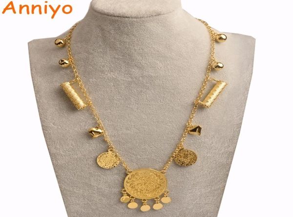 Anniyo – colliers en pièces de monnaie turques de 51CM pour femmes et filles, bijoux arabes en métal de la nation traditionnelle, cadeaux irakiens de turquie, 0108011382659