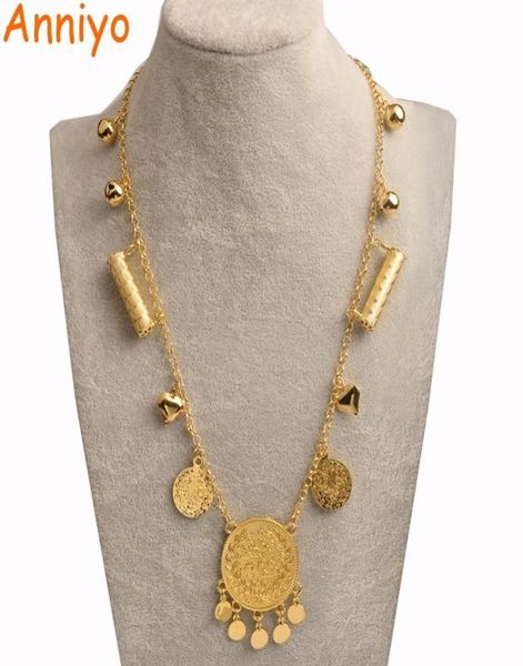 Anniyo – colliers en pièces de monnaie turques de 51CM pour femmes et filles, bijoux arabes en métal de la nation traditionnelle, cadeaux irakiens de turquie, 0108011538706