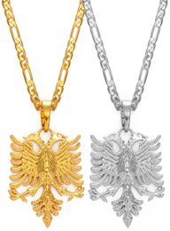 Anniyo Albanië Eagle Hanger Kettingen Voor Mannen Vrouwen Zilver Colorgold Albanese Sieraden Etnische Geschenken Kosovo 2334069910736