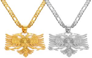 Anniyo Albanië Eagle hanger kettingen voor mannen vrouwen zilveren kleurgold Albanese sieraden etnische geschenken Kosovo 2334065272290