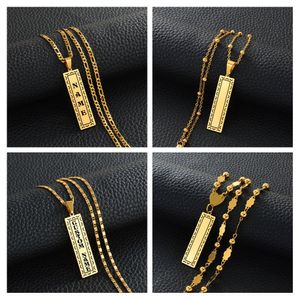 Anniyo personnaliser nom lettres majuscules pendentif colliers femmes hommes, personnalisé Guam hawaïen Chuuk Kiribati bijoux #156121 CX200725