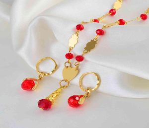 Anniyo Hawaiian Colorful Crystal Ball Beads Colliers Boucles d'oreilles Guam Micronesia Chuuk Pohnpei Jewelry Gift # 2408062490653