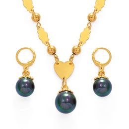 Anniyo Hawaiian Pearl Sets Round Ball Beads ketting oorbellen Ese Guam Micronesia Chuuk Pohnpei sieraden #2385063449241