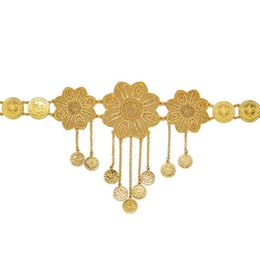 Anniyo-cadenas turcas para el vientre para mujer, Color dorado, monedas de pavo, cinturón, joyería, Oriente Medio, Kurdistán iraquí, regalos de boda de Dubái #0165012625