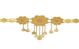 Anniyo-cadenas turcas para el vientre para mujer, Color dorado, monedas de pavo, cinturón, joyería de Oriente Medio, Kurdistán iraquí, regalos de boda de Dubái 0165019462367