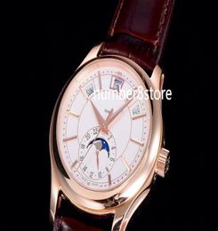 Calendrier annuel 5205 Mens Watch GR Factory V2 Rose Gol White Dial Swiss Cal 324 Chronographe automatique 28800 VVPH SAPPHIRE CRISTAL 5156234