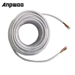 ANPWOO 15M 20M 30M 50M AVVR 4 Core Wire 4/0.12 Línea de cobre para Video Intercomisor de video Cable Puerta de videos Cable de intercomunicador