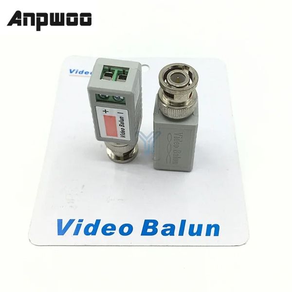Anpwoo 1pcs Single 1 canal Transceptor pasivo de video BNC Adaptador coaxial para la cámara Balun CCTV DVR BNC UTP