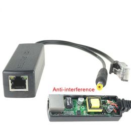 ANPWOO 24V tot 12V POE SPLITTER ANTI-INTERFERENTIE 15W POE-adapterkabel Voedingsmodule DC5.5/2,1 mm Connector voor IP-camera