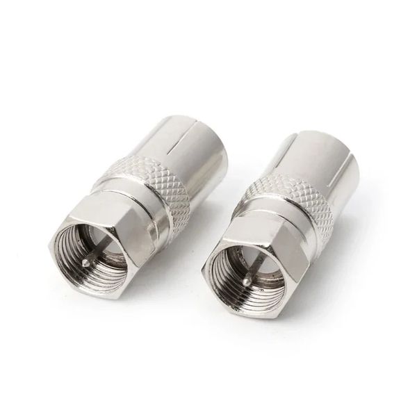 ANPWOO 2PCS F Type de connecteur de prise mâle Pobite de connecteur à RF COAX TV AEN ADAPTERS RF FEMMES - Adaptateur pour TV Aerial