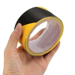 ANPWOO 45 mm Zwart en gele zelfklevend gevaren Waarschuwing Veiligheidstape Markering Veiligheid Zacht PVC -tape voor zelfklevende gevarenwaarschuwingstape