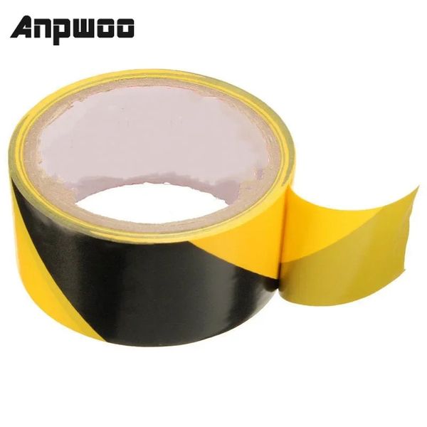 ANPWOO 45mm noir et jaune auto-adhésif avertissement de danger ruban de sécurité marquage sécurité ruban en PVC souple