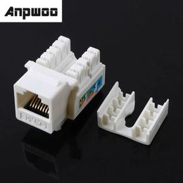 ANPWOO 5pcs Cat5e 110 Punch Down Keystone Jack RJ45 Cat5 Network Compatible con Anpwoo 110 Punch Down Jack Ethernet de alta calidad Ethernet