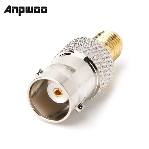 ANPWOO BNC FEMME PLIGNE TO SMA FEME Jack Antenne Adapter Copper Connecteur Convertisseur