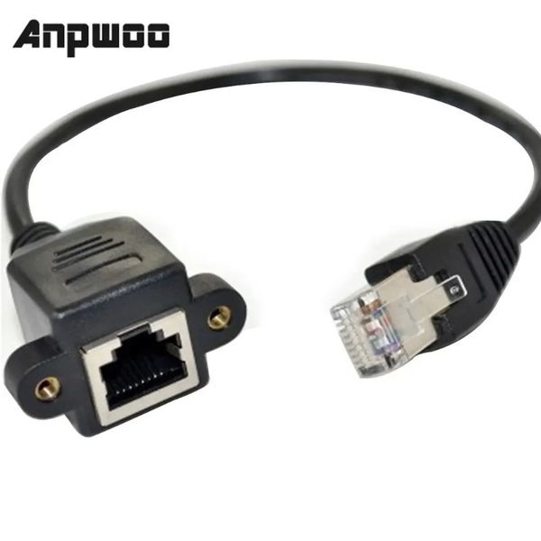 Réseau d'extension anpwoo Panneau de câble à vis Lan mâle à un montage femelle Ethernet