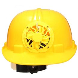 ANPWOO Nouveau Design réglable 0,3 W PE casque de sécurité à énergie solaire casque de sécurité à ventilation dure avec ventilateur de refroidissement jaune